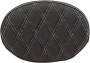 Drag Specialties Double Diamond Oval Sissy Bar Pad w/Silver Thread