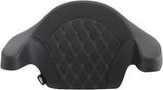 Drag Specialties Silver Double Diamond Tour Pak Backrest Pad for 2014-2025 Harley-Davidson Road King Motorcycles