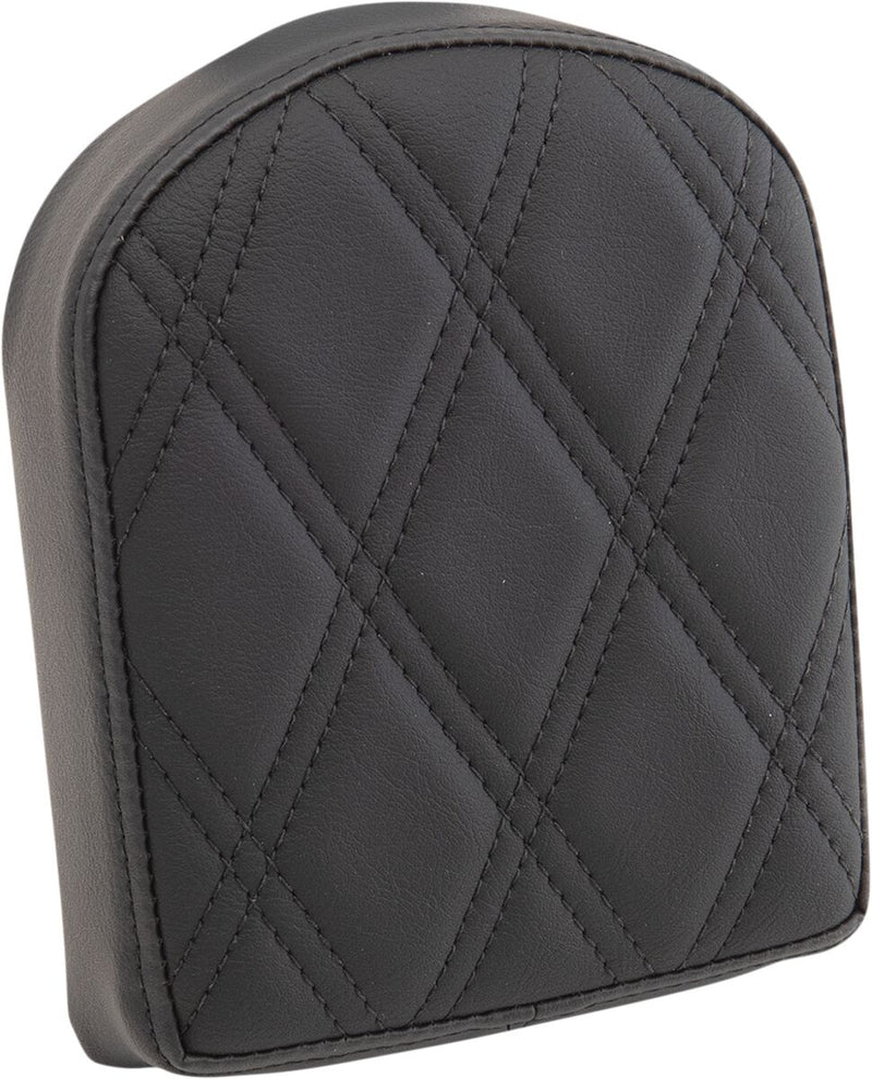 DRAG Specialties Seats Backrest Pad for Square Sissy Bars - Short /  Tombstone, 14 cm (5-1/2"), Each - Black