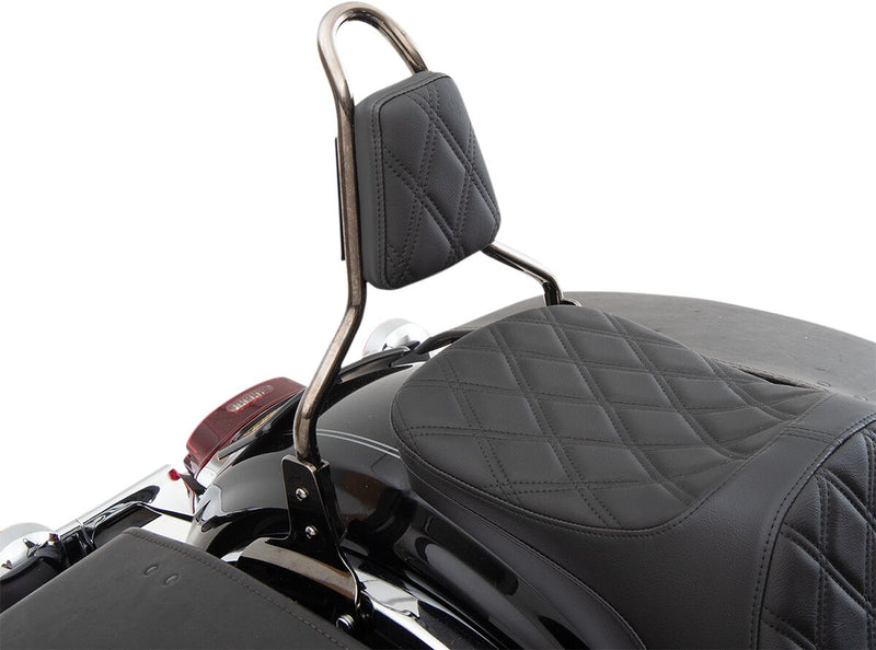 DRAG Specialties Seats Tapered Backrest Pad for Round Sissy Bars - Foam /  Vinyl, Each - Black
