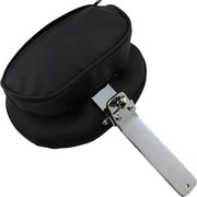 Drag Specialties Large Solar Reflective Leather Backrest Pad Assemblies w/Pivoting Pad