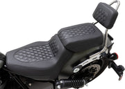 Mustang Squareback Sissy Bar Pad for 2022-2024 INDIAN Black Squared Foam Vinyl #88206