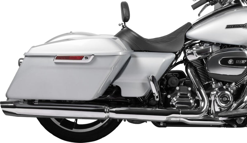 Drag Specialties Seats EZ Glide II™ Small Backrest Black Chrome Leather Vinyl Each