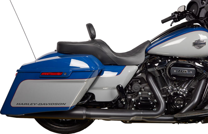 Drag Specialties Seats EZ Glide II™ Small Backrest Black Chrome Leather Vinyl #0822-0537