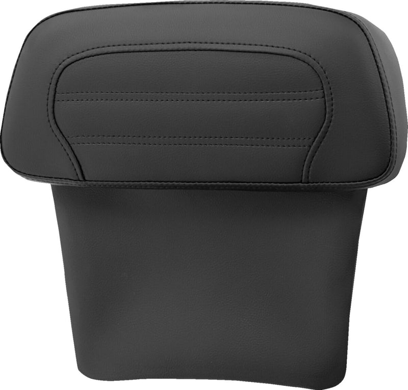 Saddlemen Chopped Tour Pak Backrest Pads - Each, Saddlehyde™, Roll &amp; Pleat - Black for Harley-Davidson Touring 2014-2025