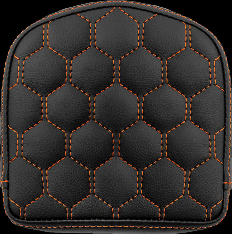 Saddlemen Roadsofa™ Sissy Bar Pad - Saddlehyde™, Each, 16,5 cm (6-1/2") - Black / Orange