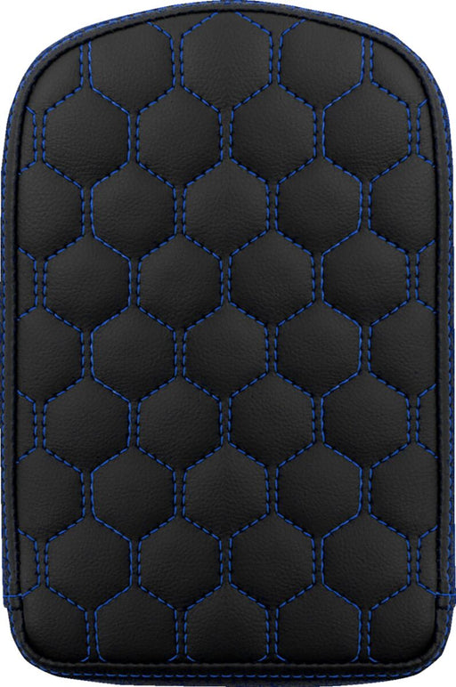 Saddlemen RoadSofa™ Honeycomb Sissy Bar Pad Black Blue Saddlehyde™ #041149BLU