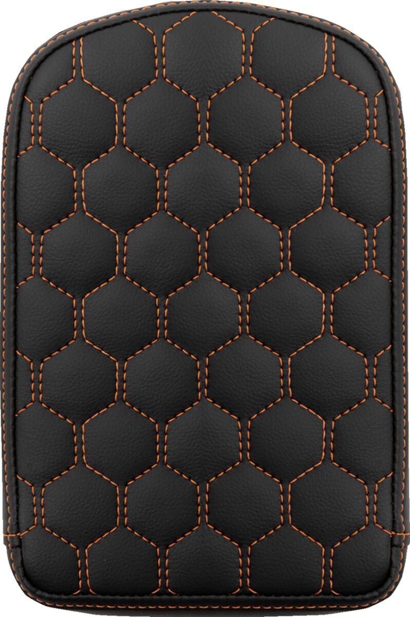 Saddlemen RoadSofa™ Honeycomb Sissy Bar Pad Black Orange Saddlehyde™ #041149ORA