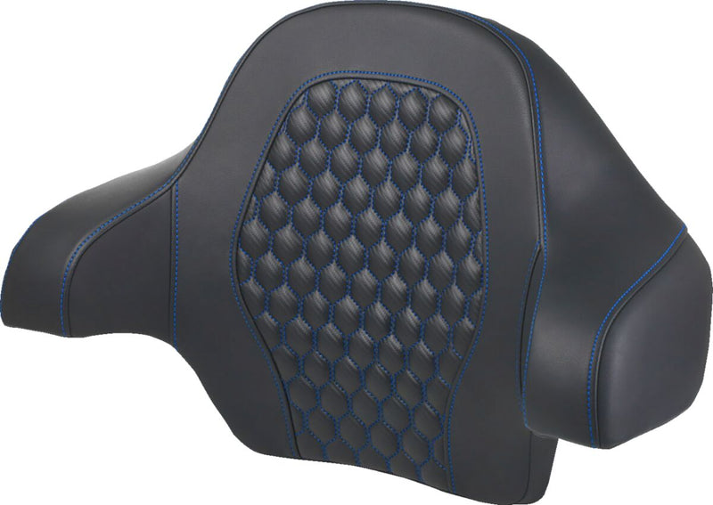 Saddlemen Honeycomb Tour Pack Backrest Pad for 2014-2025 Harley-Davidson Roadsofa™ Black Blue Tour-Pak® Saddlehyde™ #814-07-19001