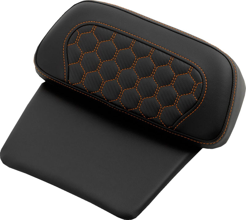 Saddlemen Honeycomb Chopped Tour Pak Pad for 2024-2025 Harley-Davidson Chopped Tour-Pak Black Orange Saddlehyde™ #814-07C-19003