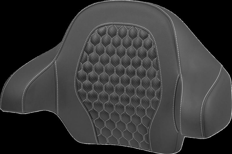 Saddlemen Honeycomb Tour Pack Backrest Pad - Each, Saddlehyde™, Tour-Pak® - Black / White for Harley-Davidson Touring 2014-2024