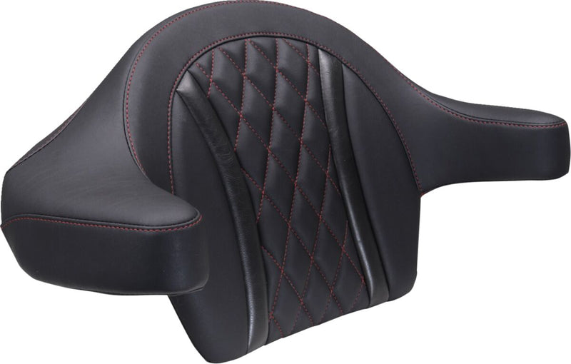 Mustang Extended Arm Wrap-Around Backrest for 2023-2026 Harley-Davidson Black Red