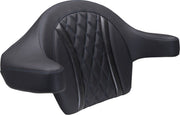 Mustang Extended Arm Wrap-Around Backrest for 2023-2026 Harley-Davidson Black Blue #88430SB