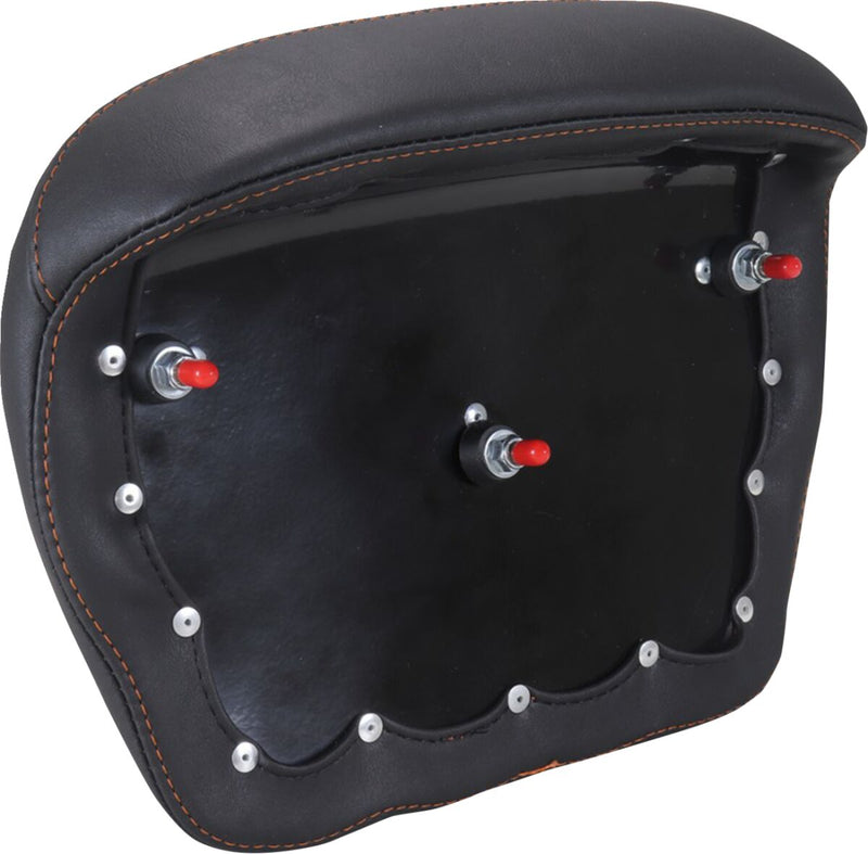Mustang Chopped Tour-Pak® Sissy Bar Pad for 2023-2026 Harley-Davidson Black Orange #88440MO