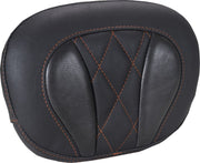 Mustang Deluxe Sissy Bar Pad for 2023-2026 Harley-Davidson Black Orange #88450MO