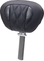 Mustang Deluxe Touring Driver Backrest for 2023-2026 Harley-Davidson Black Blue Removable #89460SB