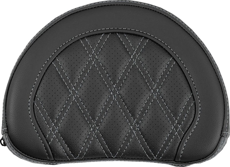 Saddlemen Contoured Sissy Bar Pad Black Silver Half-Moon Saddlehyde™ #051318405