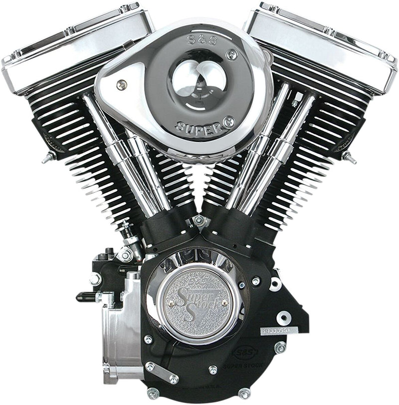 S&S Cycle V80 Complete Assembled Engine Wrinkle Black #310-0238