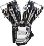 S&S Cycle T143 Long Block Engine T-Series Chrome Wrinkle Black #310-0737A