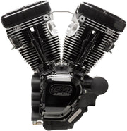 S&S Cycle Black T124 Long Block Engine for 2007-2016 Harley-Davidson Touring Models