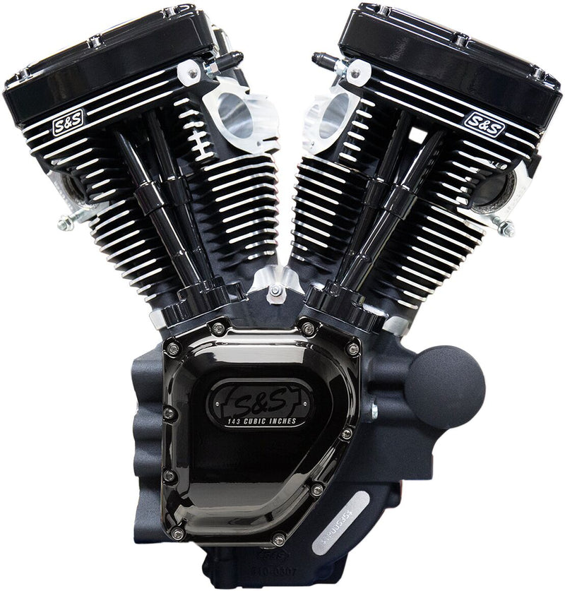 S&S Cycle T143 Long Block Engine T-Series Black