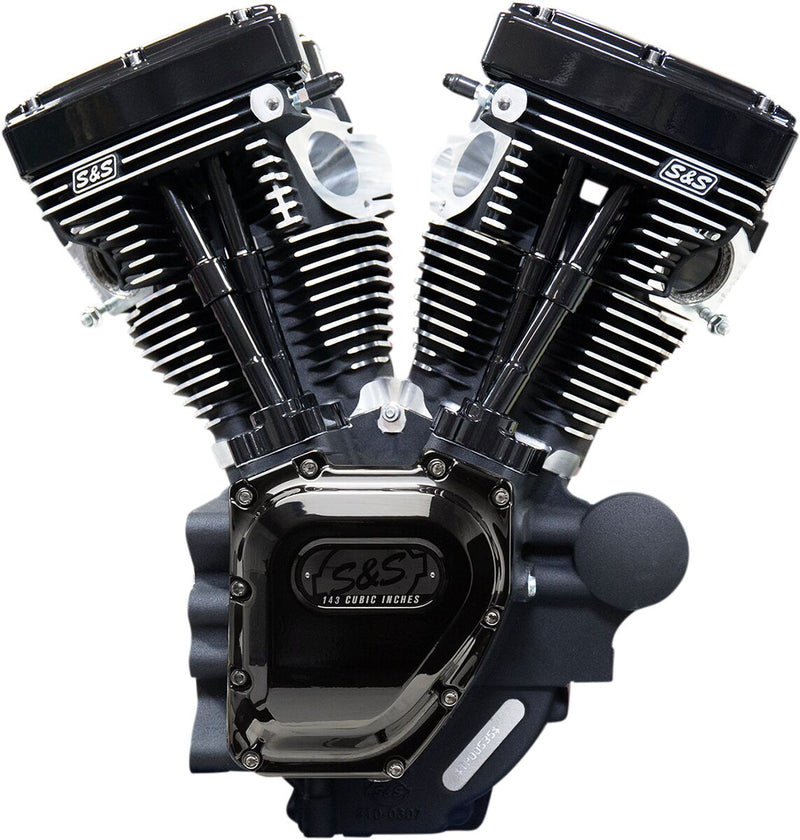 S&S Cycle T143 Long Block Engine T-Series Black #310-0837A