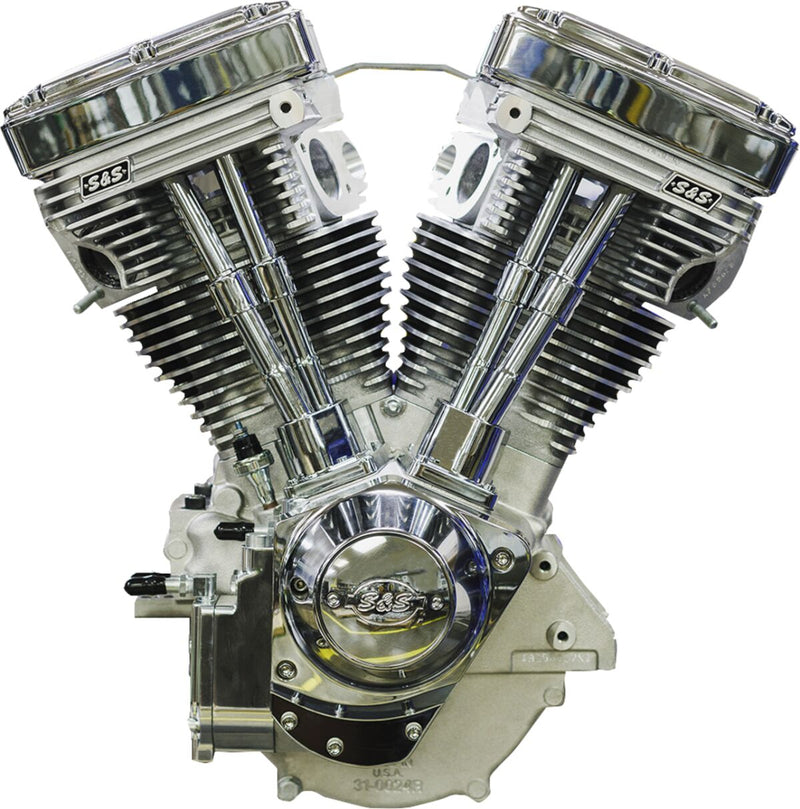 S&S Cycle V111 Long-Block Engine for 1984-1999 Harley-Davidson V-Series Natural Long Block #310-1157