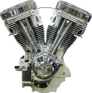 S&S Cycle V124 Long Block Engine for 1984-1999 Harley-Davidson Chrome Natural