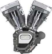 S&S Cycle T124 Low Compression Long Block Engine for 2007-2016 Harley-Davidson T-Series Stone Grey #310-0512A