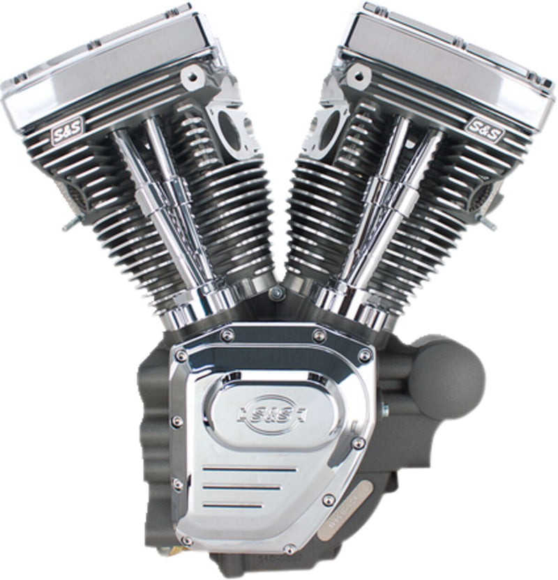 S&S Cycle T124 Low Compression Long Block Engine for 2007-2016 Harley-Davidson T-Series Stone Grey #310-0512A