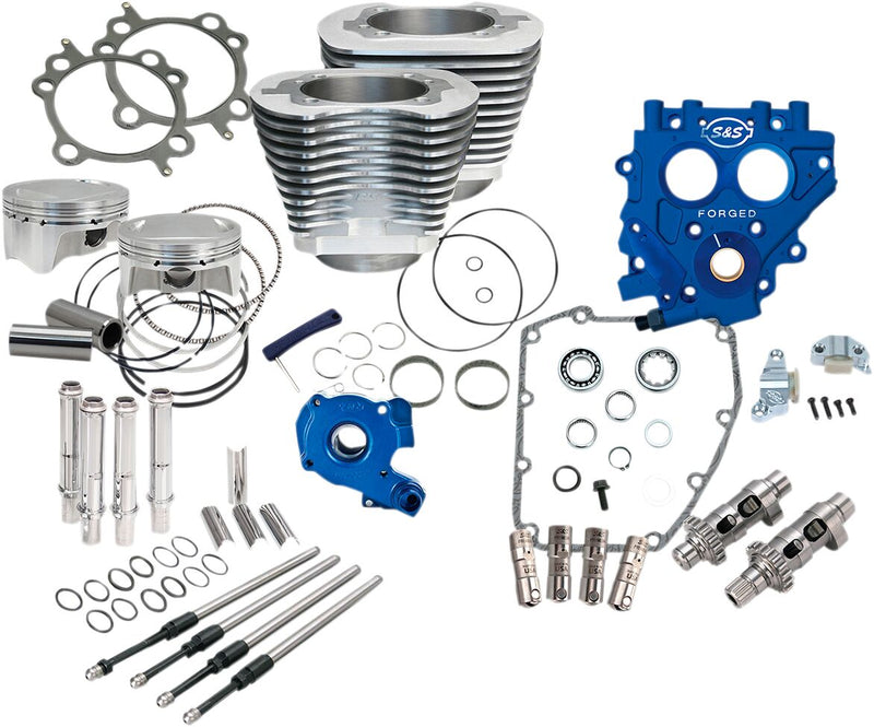 S&S Cycle 100" Power Package Engine Performance Kit Silver 585CE