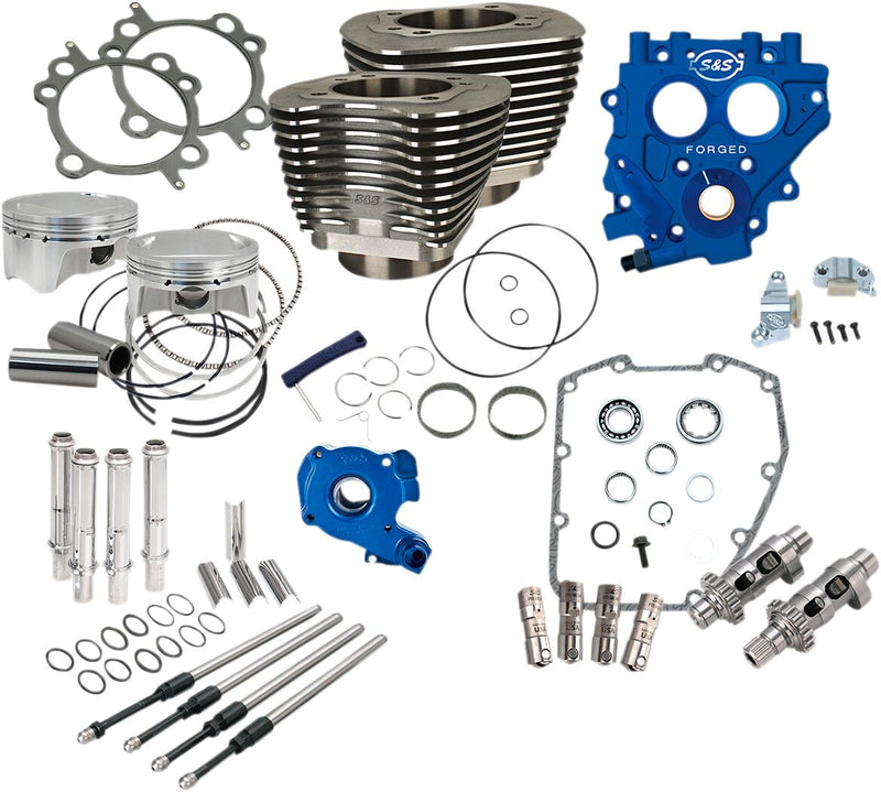 S&S Cycle 100" Power Package Engine Performance Kit Wrinkle Black 585CE