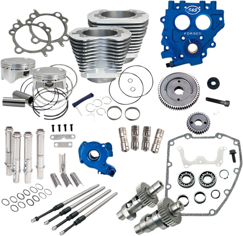 S&S Cycle 100" Power Package Engine Performance Kit Silver 585GE