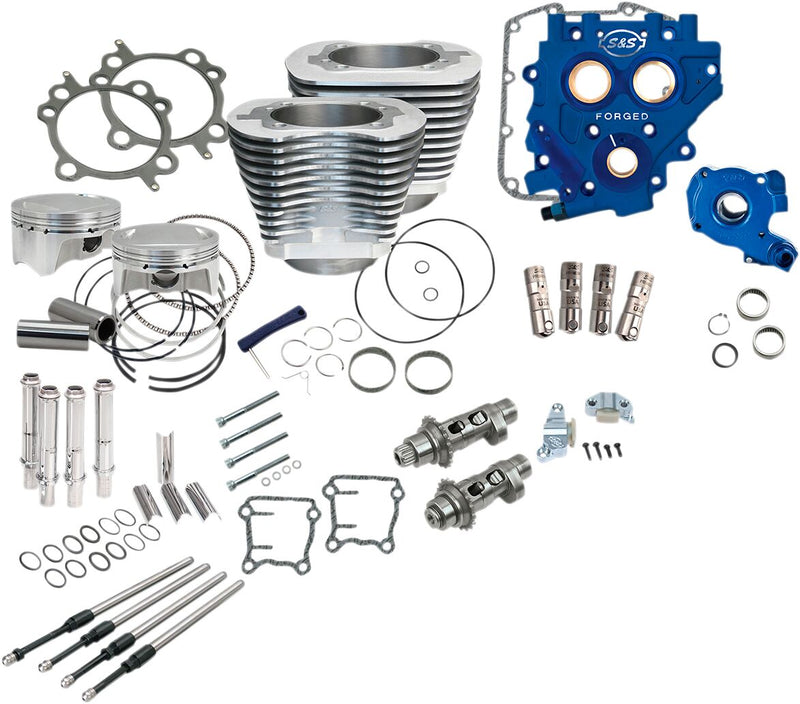 S&S Cycle 110" Power Package Performance Kit Silver 585CE Engine