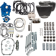 S&S Cycle 124" Power Package for 2017-2025 Harley-Davidson Performance Kit Black Non-Highlighted Fins Big Bore #310-1052C