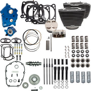S&S Cycle 124" Power Package for 2017-2025 Harley-Davidson Performance Kit Black Highlighted Fins Big Bore