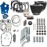 S&S Cycle 132" Power Package for M8 for 2017-2023 Harley-Davidson Performance Kit Black Granite Highlighted Fins Engine #310-1237C
