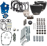 S&S Cycle 132" Power Package for M8 for 2017-2025 Harley-Davidson Performance Kit Black Granite Highlighted Fins Engine #310-1235C