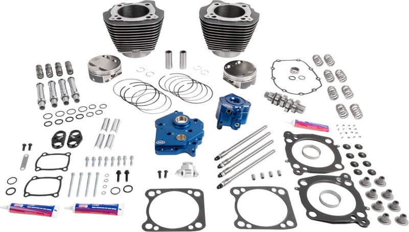 S&S Cycle 132" Power Package Engine Performance Kit for 2017-2026 Harley-Davidson Black Granite HPT496 Series #310-1388