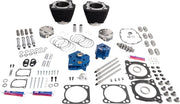 S&S Cycle 132" Power Package Engine Performance Kit for 2017-2026 Harley-Davidson Black Non-Highlighted Fins HPT496 Series #310-1389