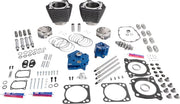 S&S Cycle 132" Power Package Engine Performance Kit for 2017-2026 Harley-Davidson Black Highlighted Fins HPT496 Series #310-1393
