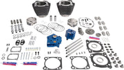 S&S Cycle 129" Power Package Engine Performance Kit for 2017-2026 Harley-Davidson Black Highlighted Fins HPT496 Series #310-1399
