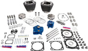 S&S Cycle 132" Power Package Performance Kit for 2017-2026 Harley-Davidson Black Granite Highlighted Fins 496 Series Engine