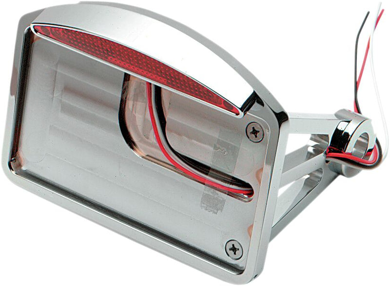 Drag Specialties Side Mount Half-moon LED Taillight and License Plate Mount - License Plate /  Taillight, Each, 18,5 cm (7-1/4") for Harley-Davidson Softail 1985-1999