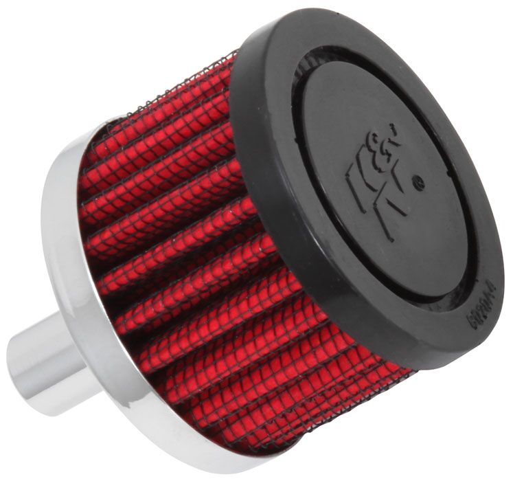 K & N Crankcase Vent Filters Black Chrome #62-1010