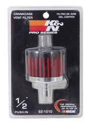 K & N Crankcase Vent Filters Black Chrome #62-1010