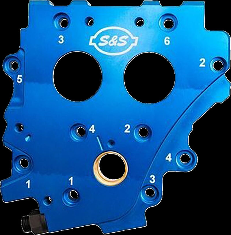 S&S Cycle TC3 Cam Support Plate Blue Gear Drive Aluminium #310-0623