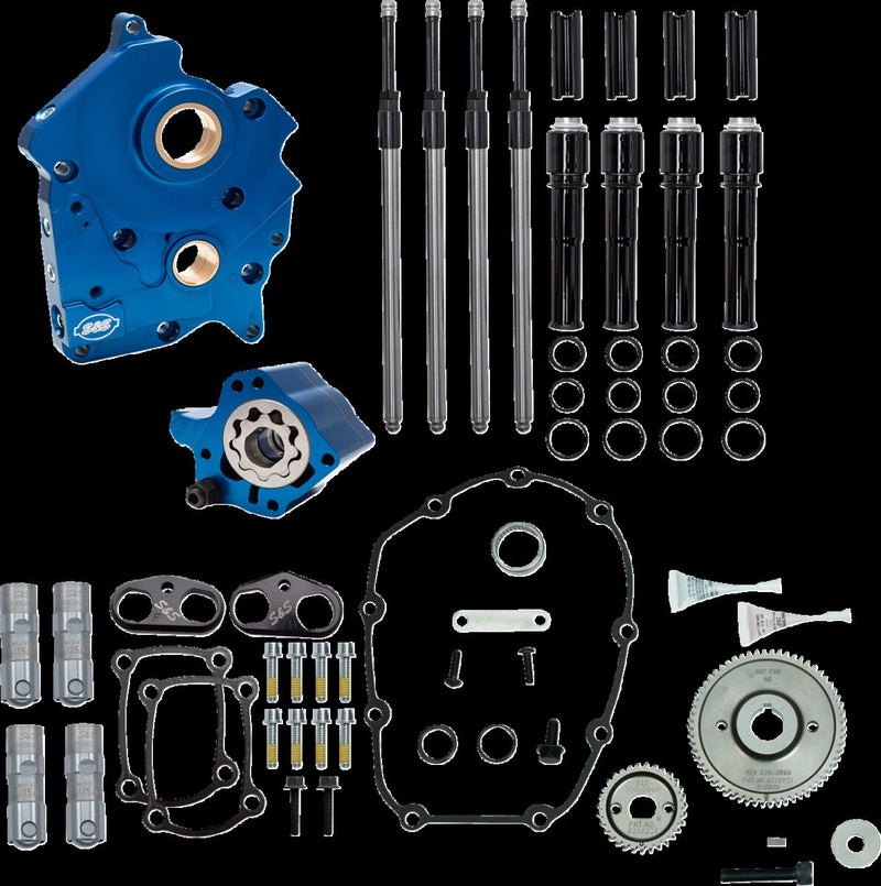 S&S Cycle Cam Chest Kit without Cams for Gear Drive M8 for 2017-2025 Harley-Davidson Camchest Kit Black #310-1260