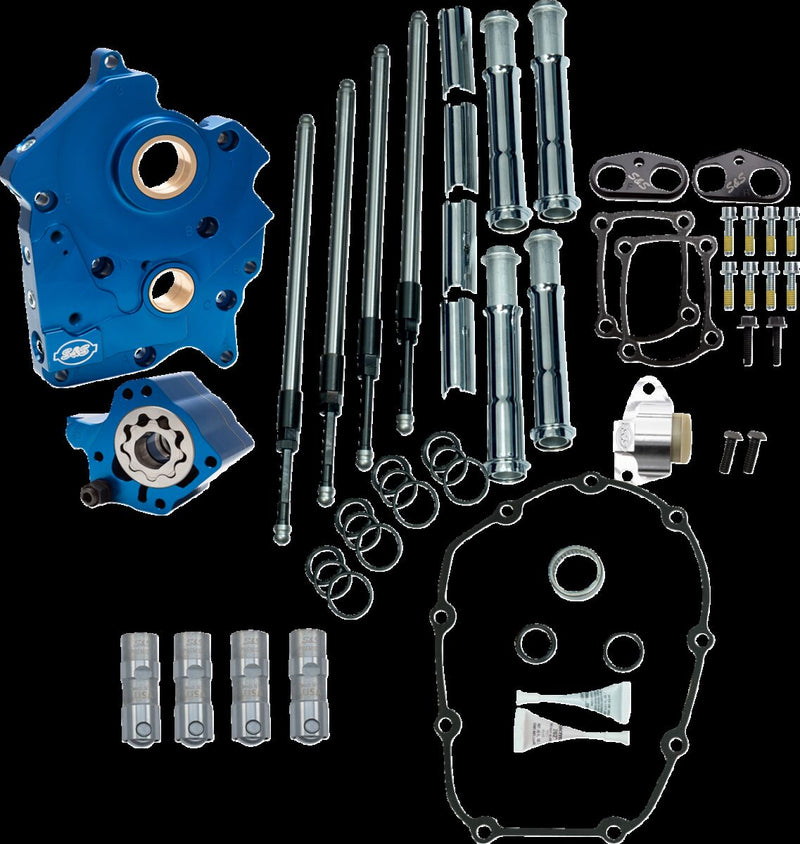 S&S Cycle Cam Chest Kit without Cams for Chain Drive M8 for 2017-2025 Harley-Davidson Camchest Kit Chrome