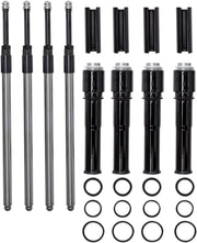 S&S Cycle Quickee Pushrod Kit with Gloss Black Covers Chromoly Steel Set of 4 #930-0143
